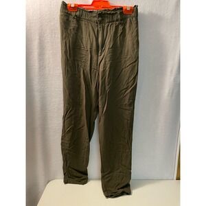 Express pants tapered fitted leg‎ cuffed bottom olive green size XS women’s
